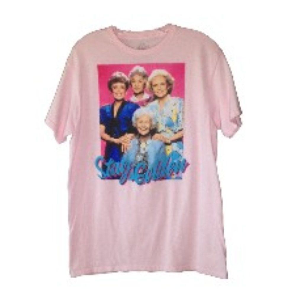 Officially-Licensed Golden Girls Tee Short Sleeve Pink Medium (38-40)